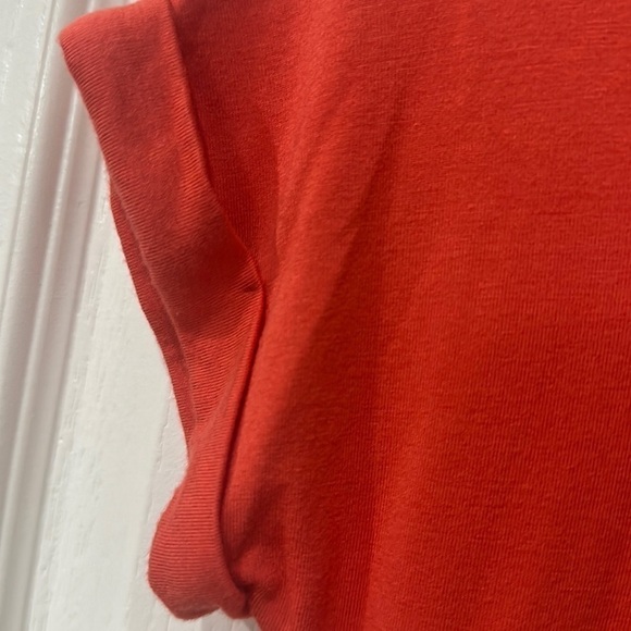 Karlie small, crewneck twist, tie waist, tangerine  dress NWT - Picture 4 of 6